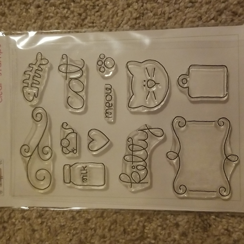 Cat themed stamp set.